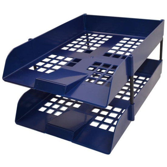 LETTER TRAY - SET 2PK + RISERS NEXX NAVY BLUE