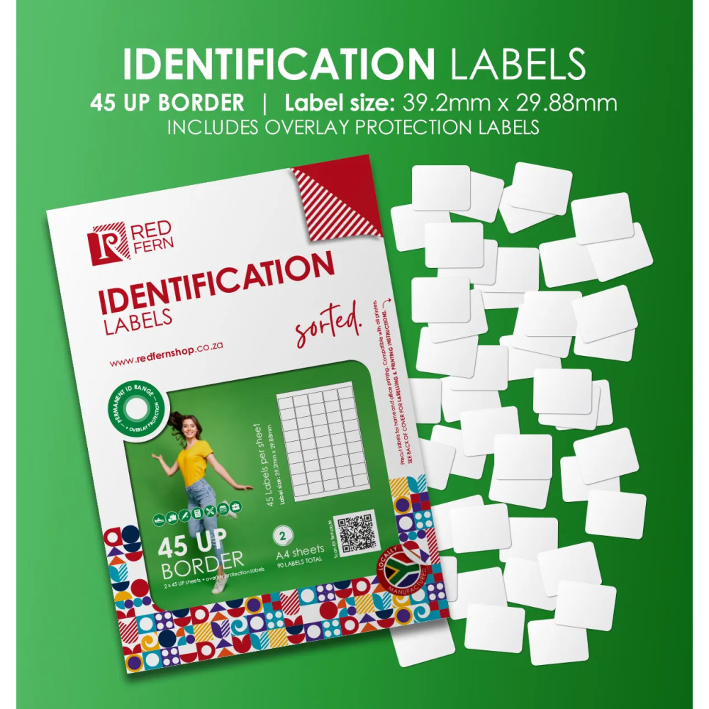 Easy Id Label REDFERN Printable ID Labels 45UP 39.2X29.88